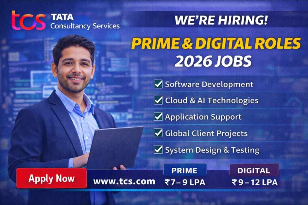 TCS for Prime & Digital Role 2026