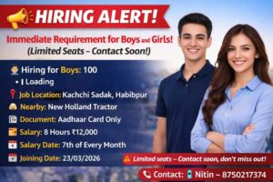 Immediate Requirement for Boys & Girls
